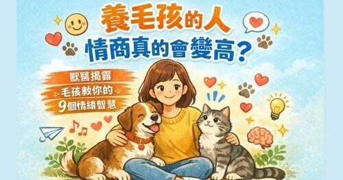 🐾養毛孩情商會變好？獸醫揭「10個情緒智慧」：寵物一直在教你生活🐾