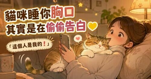 🐱 貓咪如果睡你「這個位置」代表他超愛你！💛