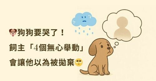 🐶 狗狗要哭了！飼主「4個無心舉動」會讓他以為被拋棄🥺